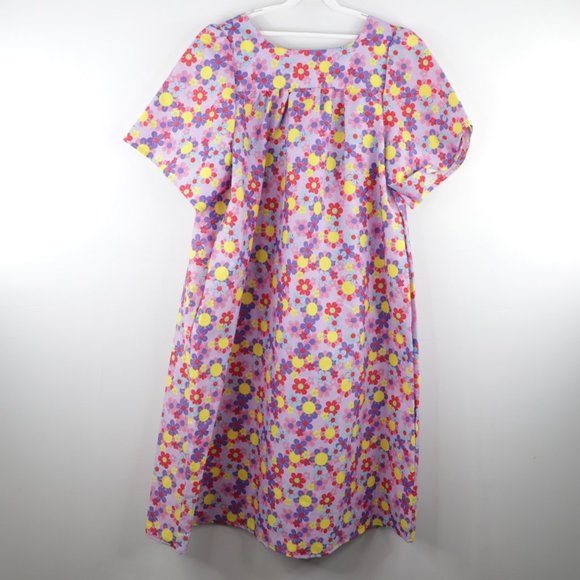 NOS Vintage 70s Floral Print MuuMuu Dress Large - Picture 7 of 11